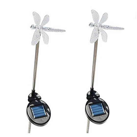 

Solar Powered Dragonfly Garden Stake Pathway Color Change Lights (Set of 2)