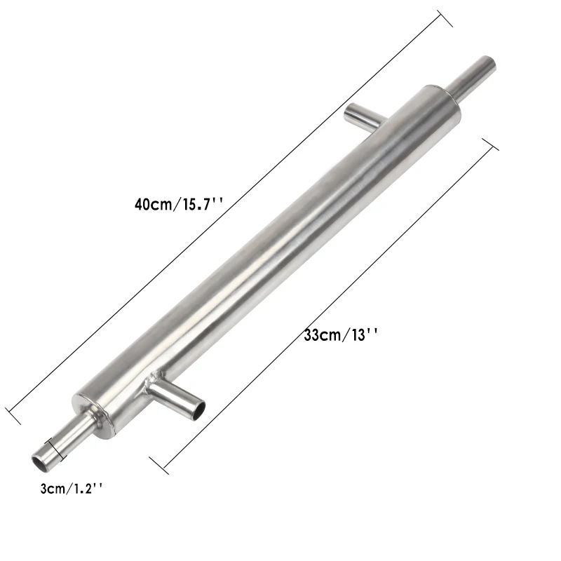 40 см охладитель пивоваренный конденсатор дистиллятора из нержавеющей стали с наружной трубкой охлаждения для домашнего пивоварения с 36 см щеткой