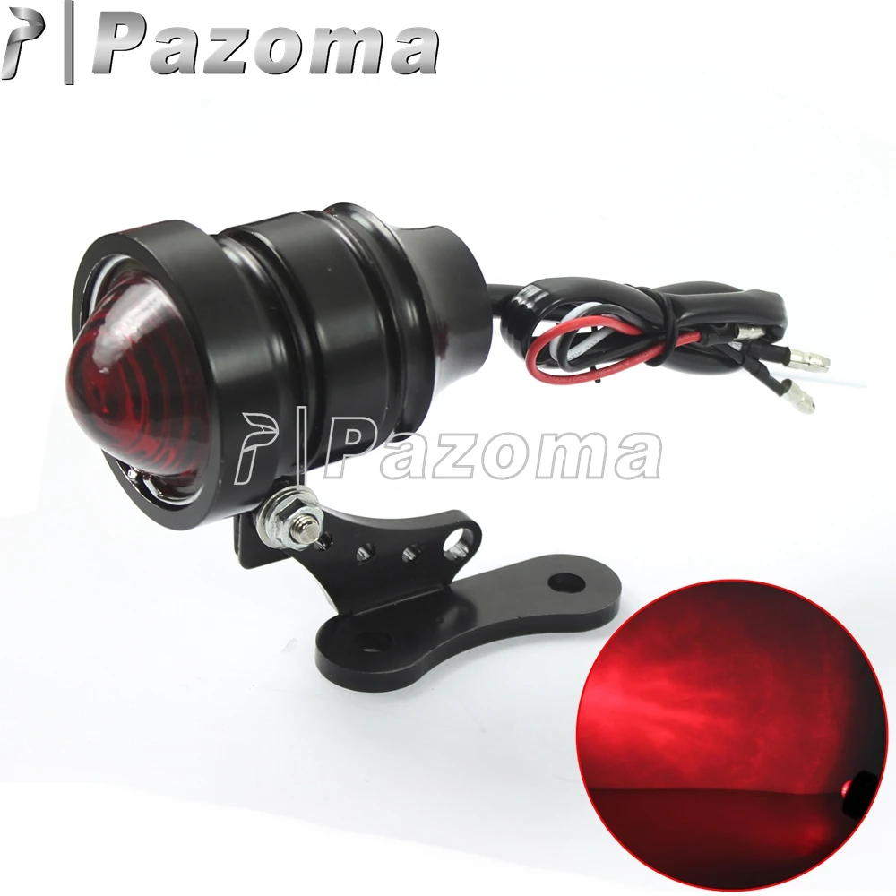 12V Red LED Aluminum Universal Motorcycle Motorbike Rear Lights Tail