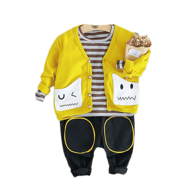 

2018 cotton boys clothing new autumn casual cartoon kid suit children set baby clothing girl clothing baby clothes clothing set