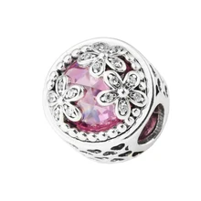 Подходит для Пандора шармы браслеты завораживающее украшение с луговыми цветами бусины Серебро 925 пробы-ювелирные изделия