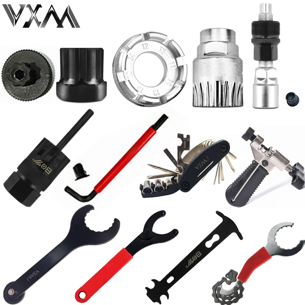 

VXM bicycle repair tool flywheel remover socket bottom bracket removing socket tool chain cutter crank removing tools bike parts