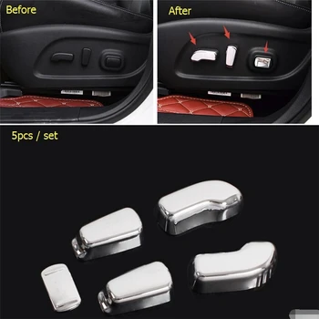 

Lapetus Car Styling ABS Chrome Power Seats Chair Adjustment Button Cover Trim Kit 5 Pcs For Nissan Murano 2015 2016 2017 2018