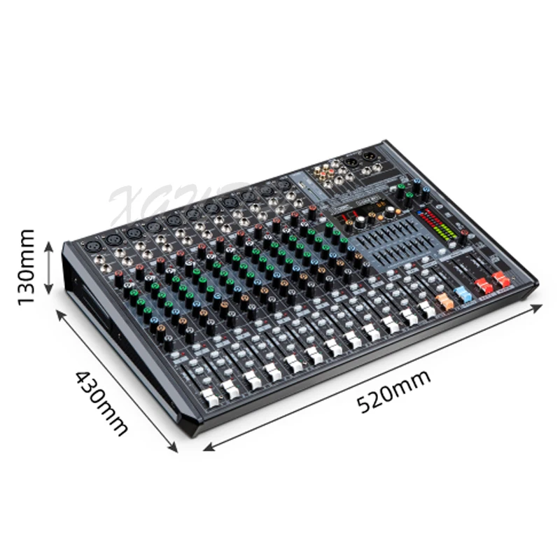 US $338.20 12 Channel Mixer 16 DSP Digital Reverb Effect USB 48V Phantom Power Bluetooth Sound Mixing Console For DJ Stage Audio Equipment
