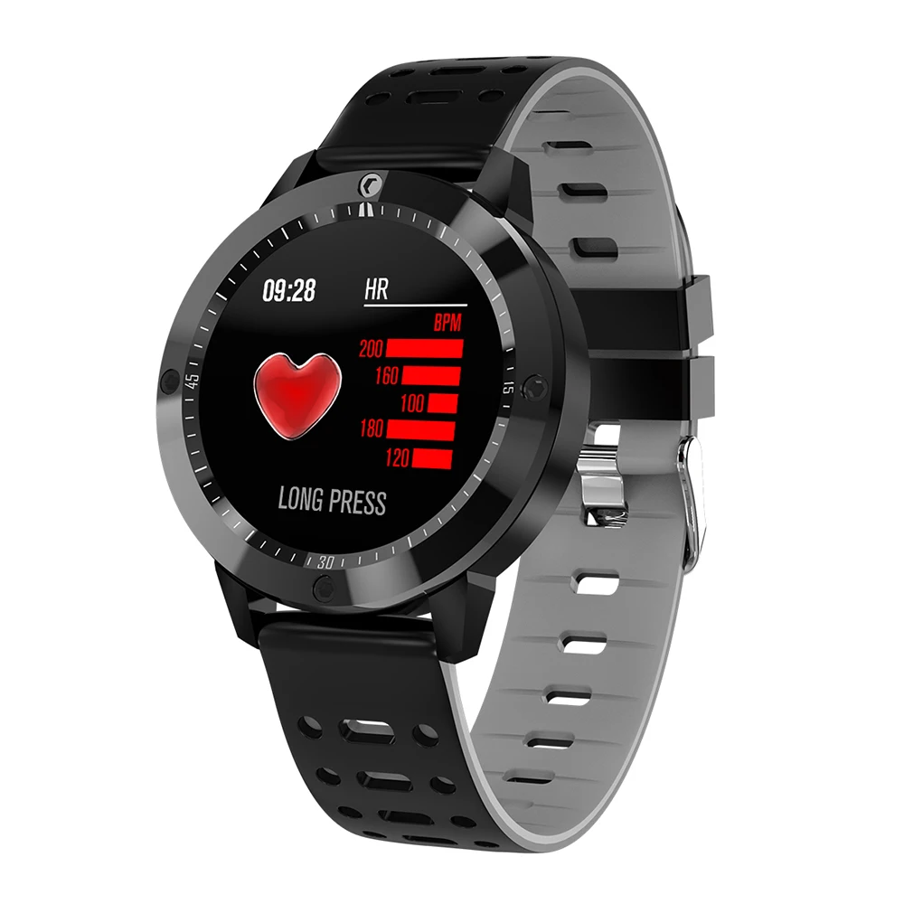 Смарт-часы TimeOwner CF58 IP67, водонепроницаемые, из закаленного стекла, фитнес-трекер, пульсометр, спортивный смарт-браслет - Цвет: Серый