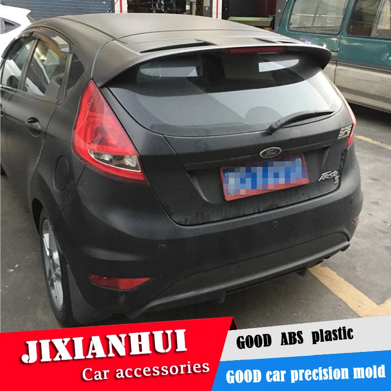 Спойлер для Fiesta 2008 2015 Ford Hatchback QBK спойлер из АБС пластика заднее крыло автомобиля