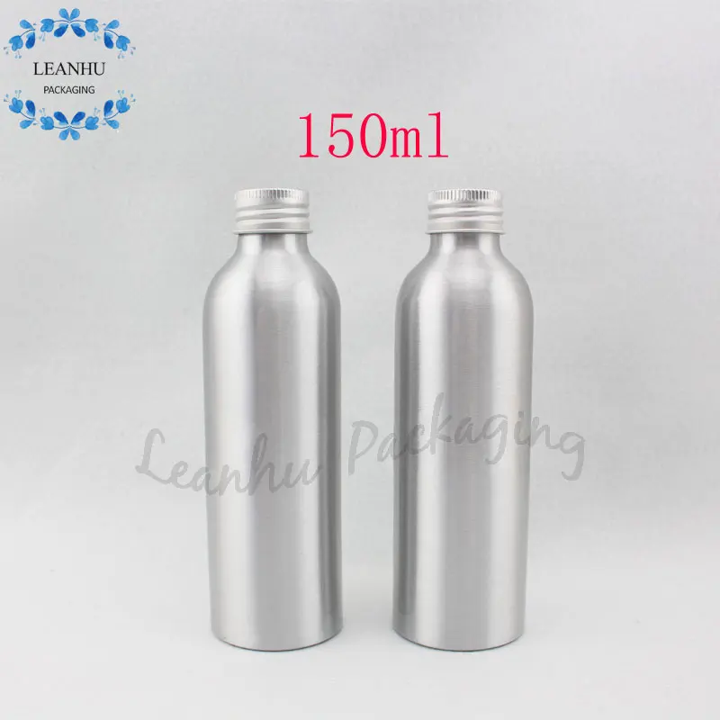 Buy Silver Aluminum Bottles With Screw Cap,150ML Refillable Personal Care