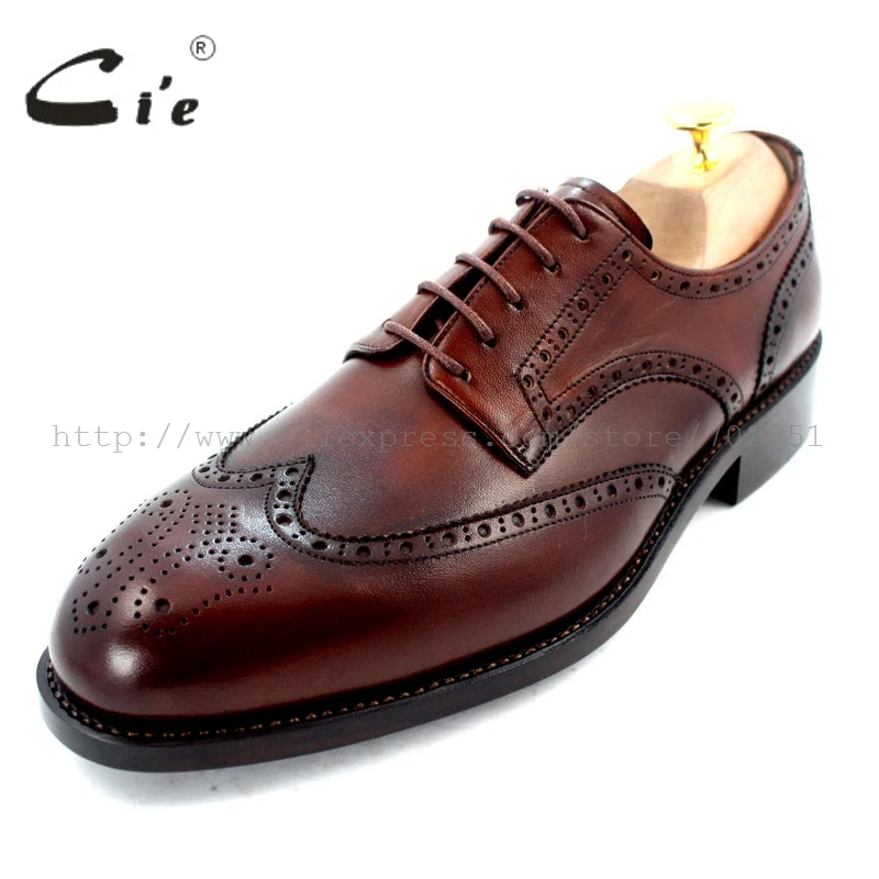 Мужские броги туфли из натуральной телячьей кожи на шнуровке|shoes free shipping|shoe