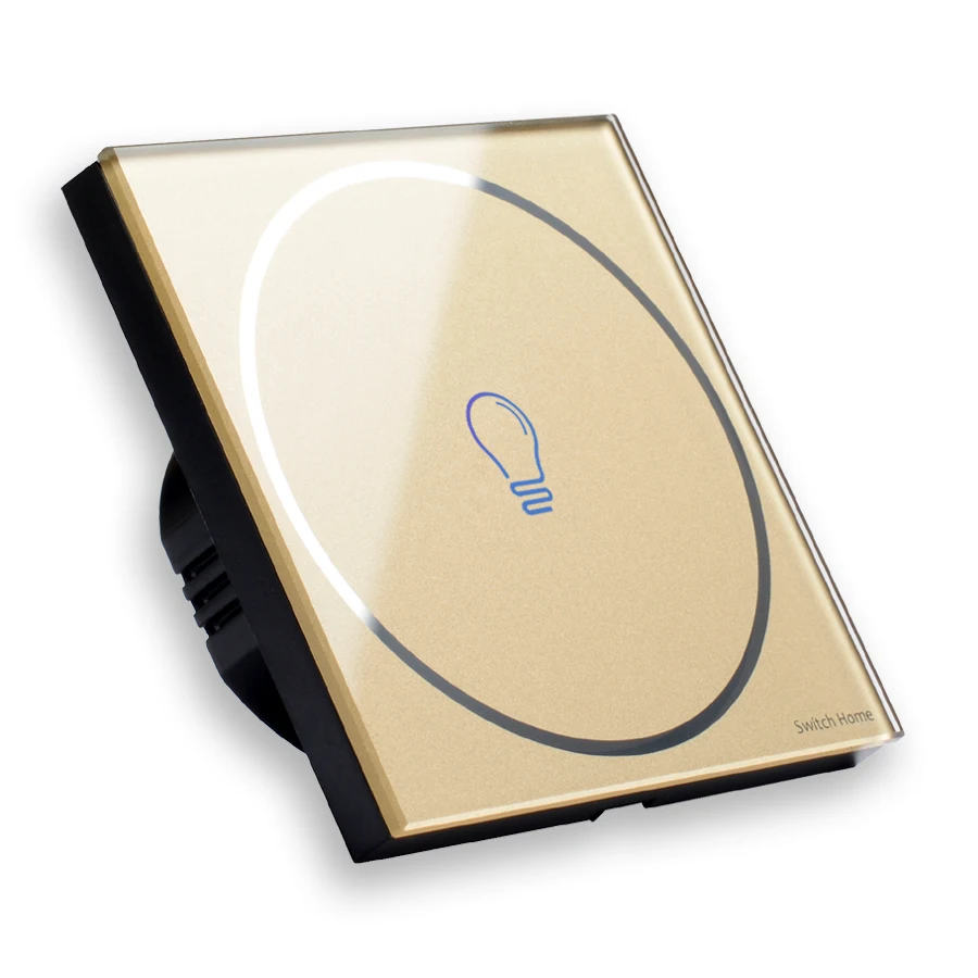 Цена 1 банда сенсорный выключатель, беспроводной пульт дистанционного управления Сенсорный переключатель, ЕС Великобритания стеклянная панель ...