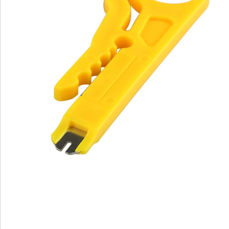KALAIDUN  Stripping Clamp Crimping Pliers Portable Simple Utility Wire Stripper Telephone Line Network Cable CutterYellow Knife10