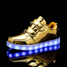 Hot Boys Girls Kids Children USB Charging LED Light Sneaker Fashion Glowing Shoes Lightweight Breathable Luminous