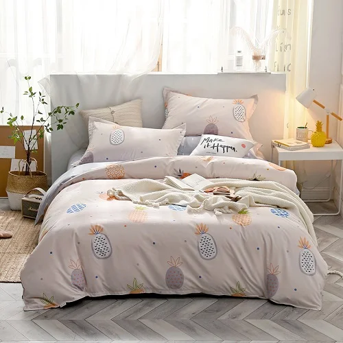 New Design 1Pcs Duvet Cover Plaid Stripes Quilt Cover Skin Care Cotton Bedclothes 160x210cm/180x220cm/200x230cm Size - Цвет: Синий