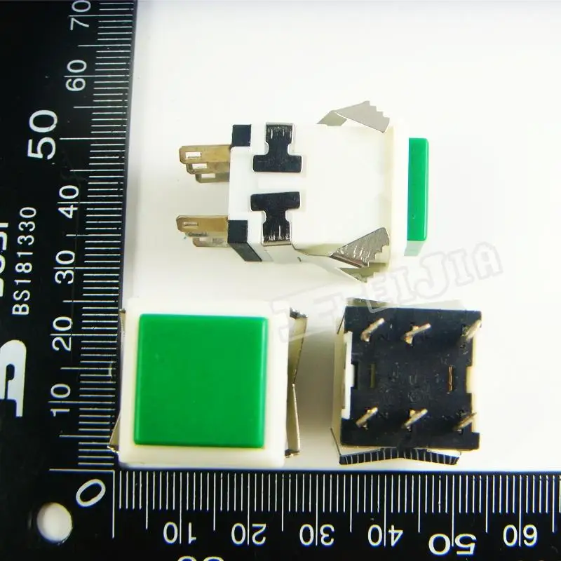 

KD2-23 Button color Green 3A/250V 6Pin Self-locking Push Button Switch 10Pcs/lot