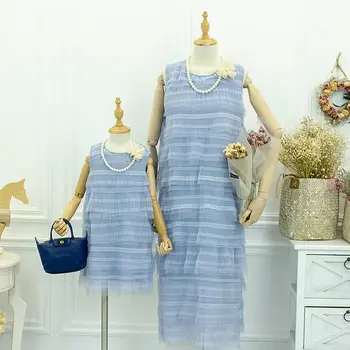 

Mom Girls Dress Mother Daughter Tulle Dresses 2019 Summer Mommy Girl Match Twinning Dress Family Look Outfits J230