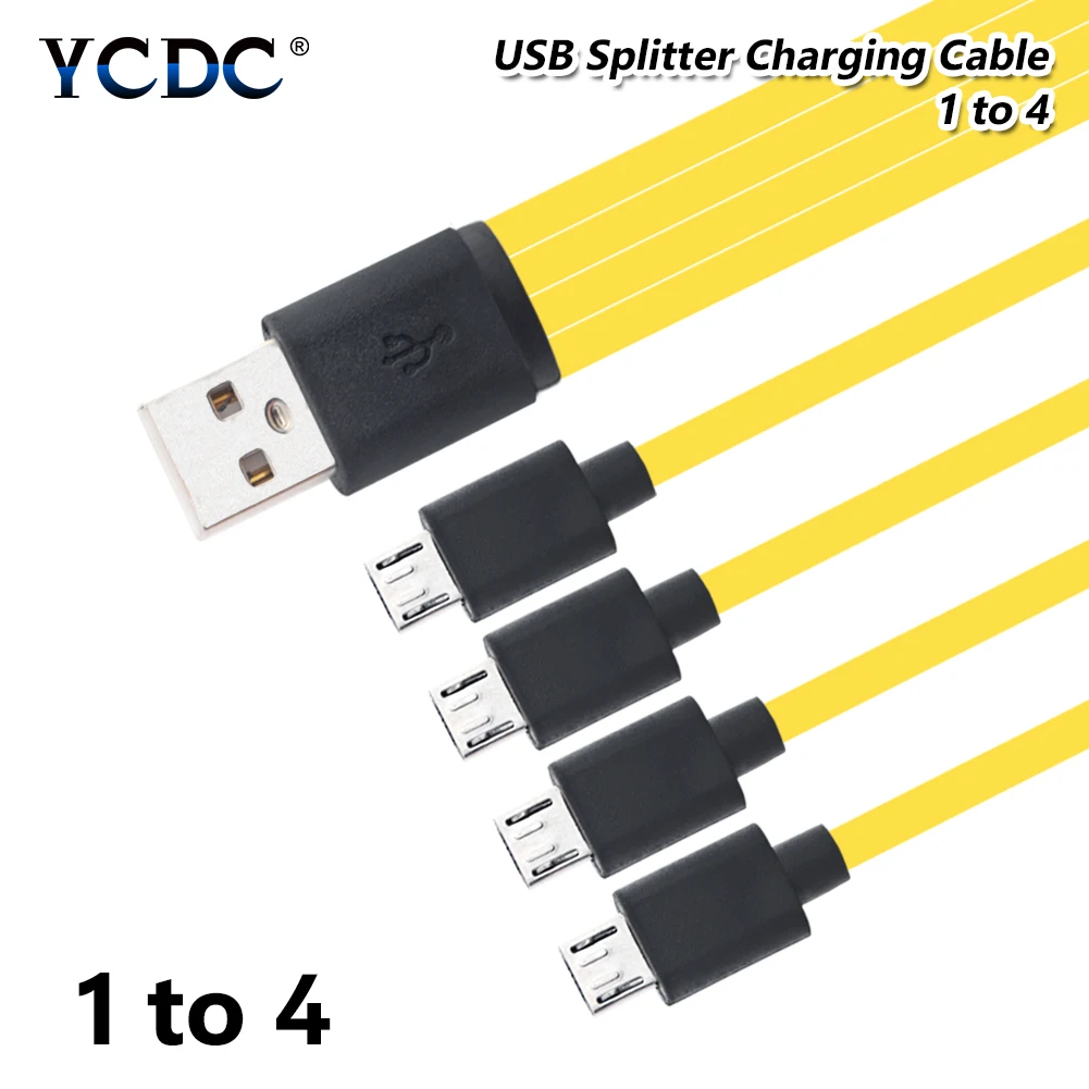 Кабель USB 2 0 для Micro 5 В А кабель быстрой зарядки от 1 до 4 зарядный разветвитель шнур