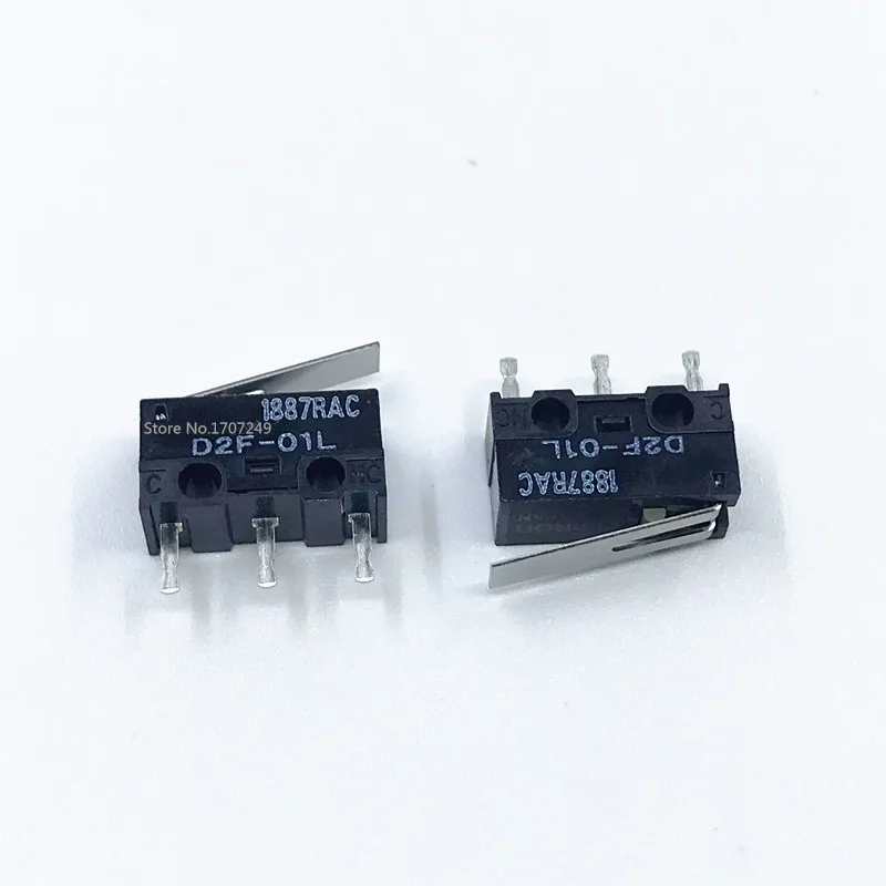 2Pcs original OMRON mouse micro switch D2FC-F-7N 10m 20m OF D2FC-F-K(50M) D2F D2F-F D2F-01 D2F-01L D2F-01FL D2F-01F-T D2F-F-3-7 light fan switch Wall Switches