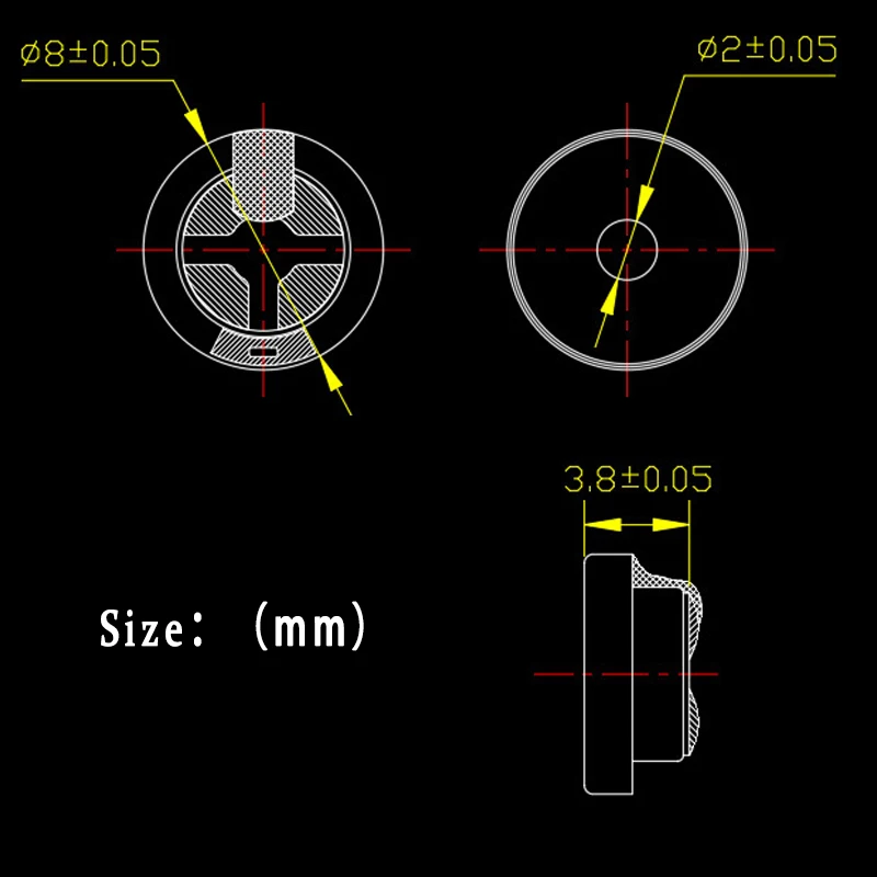 TONLEN Bluetooth Headphone Speaker Unit 8mm 3mW 32ohm Medium Frequency Nonpaper Diaphragm Earphone Speaker Accessories 2pcs