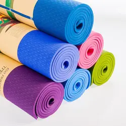 183*61 см * 8 мм TPE коврики для йоги Фитнес противоскольжения безвкусно коврики для йоги мягкая удобная Похудение упражнения гимнастика колодки