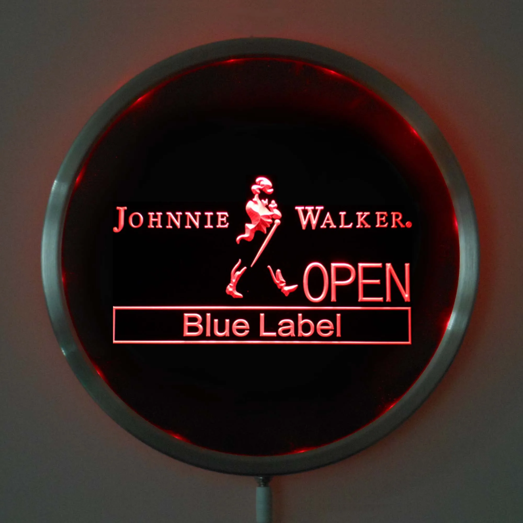Rs 0060 Johnie Walker синяя этикетка открытая светодиодная неоновая круглая вывеска 25 см/10