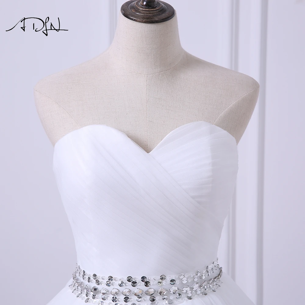 ADLN бальное свадебное платье Robe de Mariee элегантное элегантное Тюлевое корсет, вышитый бусинами недорогое свадебное платье большого размера