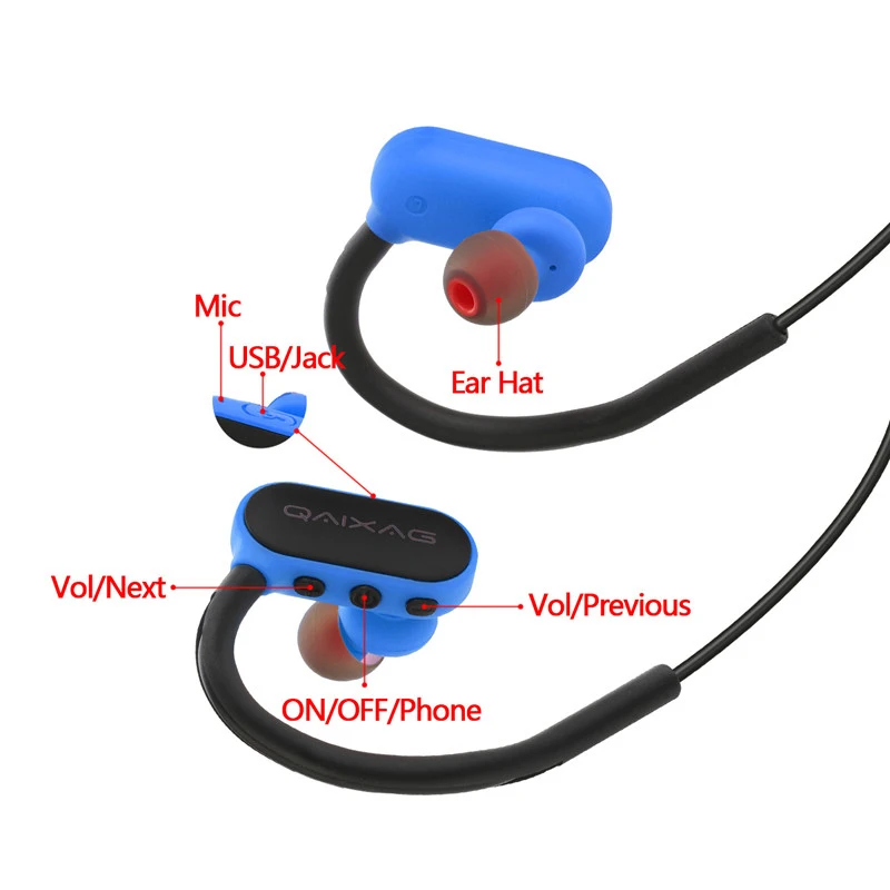 QAIXAG AX 10 беспроводные Bluetooth наушники портативные спортивные музыкальные стерео с