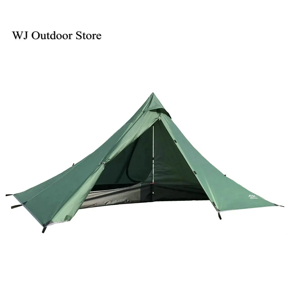 Один мужской палаточный Кемпинг WJ открытый 1 человек Треккер Палатка Сверхлегкий бушкрафт оборудование, альпинизмом пирамиды палатки Пешие прогулки - Цвет: Dark Green