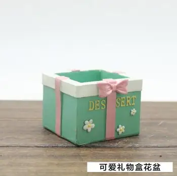 

gift box flower pot silicone mold 3d vase molds gift box planter mould gifts flower pots gifts Storage Boxes handemade mold
