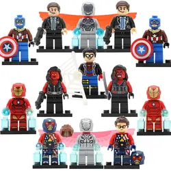 Одна Распродажа супер Hero Marvel рисунок молоток Паук Мальчик Железный человек красный она Халк супер Adaptoid Коулсон строительные блоки набор