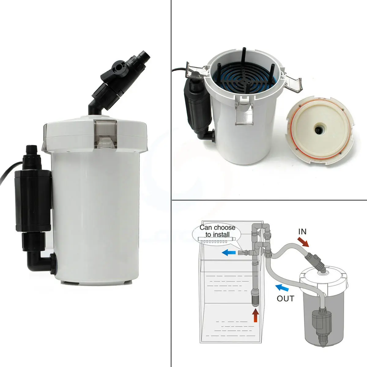 Sunsun Brand New 6w Aquarium Fish Tank External Canister Filter Table Top Hw602b Hw602 400l/h