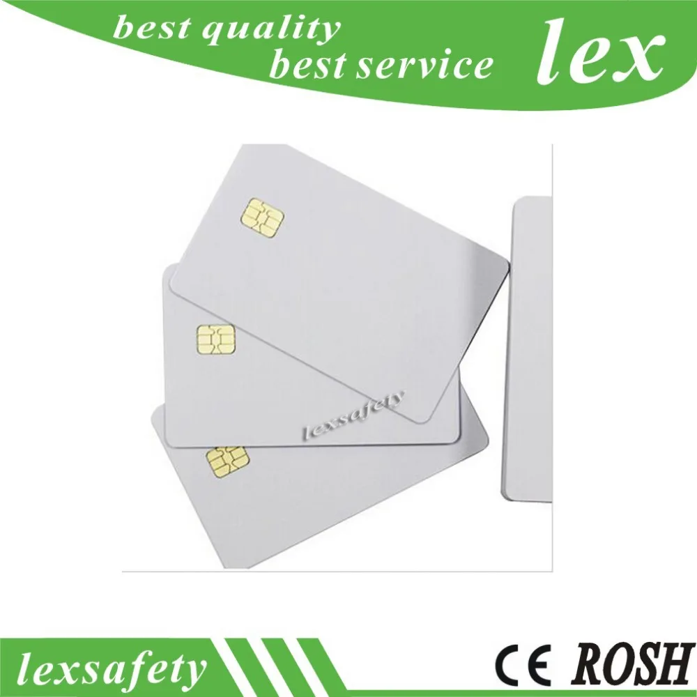 

(100pcs/lot) Factory Price ISO7816 Printable FM 4442 contact blank card compatible SLE5542 Chip PVC Card