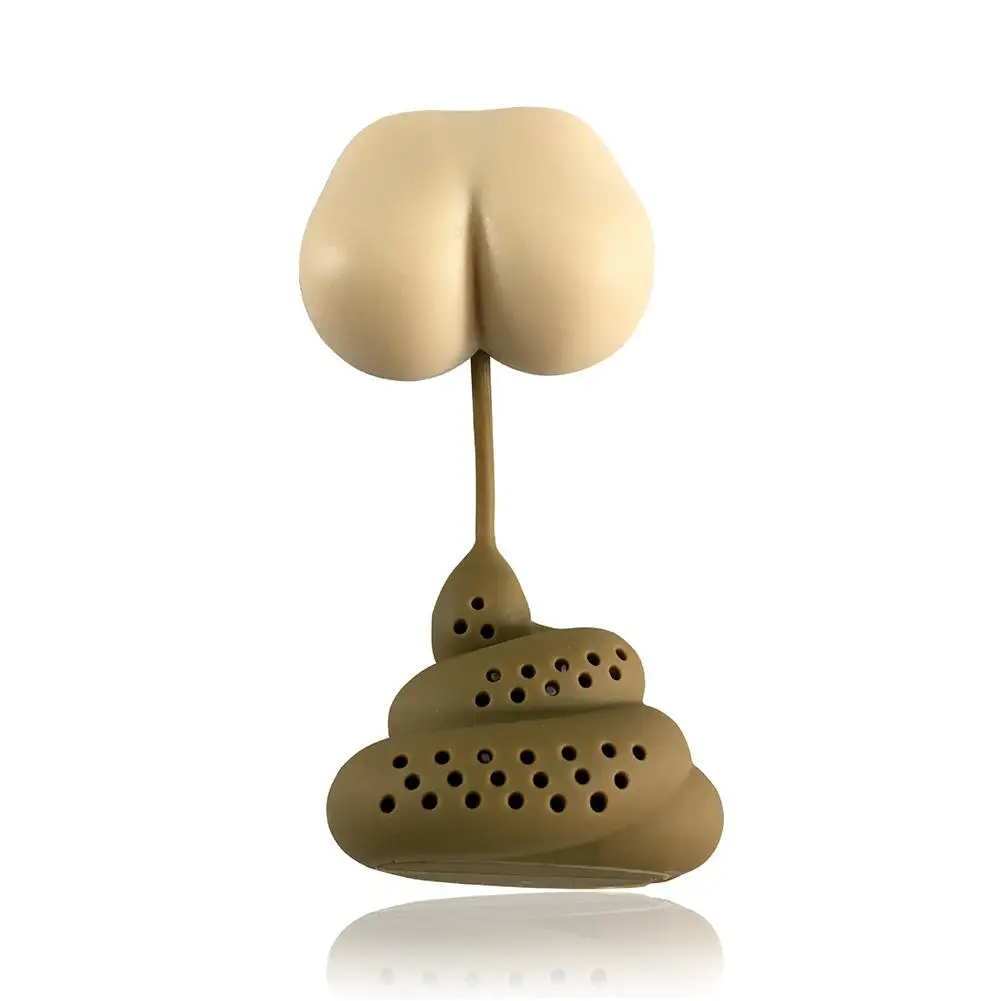 Zaparzacz do herbaty - tyłek robiący kupę (Brązowy)