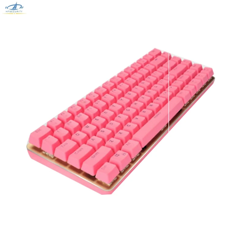[HFSECURITY] Backlit Mechanical keyboard for Games 82 Layout Laptop Computer Pink Black Blue