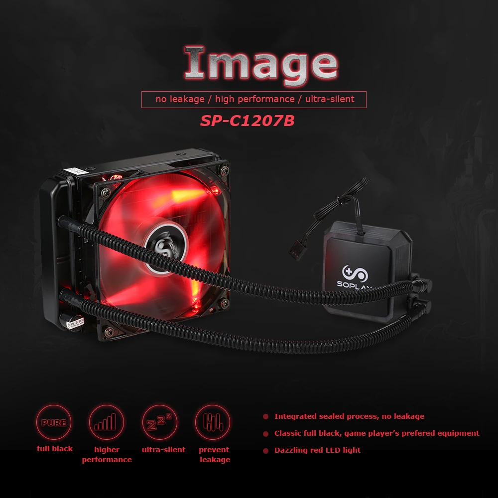 

SOPLAY CPU Cooler Liquid Freezer Water Liquid Cooling System Hydraulic Bearing 120mm Adjustable PWM Fans Aluminum fan radiator