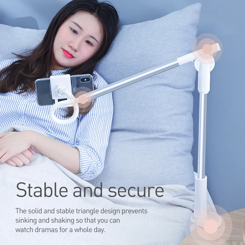 Baseus 360 Rotating Flexible Long Arm Lazy Phone Holder For iPhone Xiaomi Adjustable Desktop Bed Ta