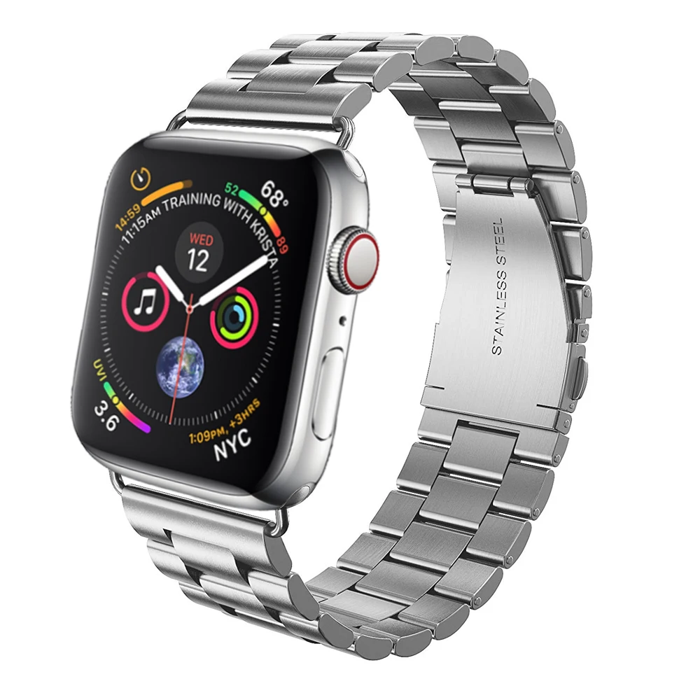 Ремешок для apple watch, 4 ремешка, 44 мм, 40 мм, correa, apple watch, 42 мм, 38 мм, iwatch, браслет из нержавеющей стали, ремешок для часов 4/3/2/1