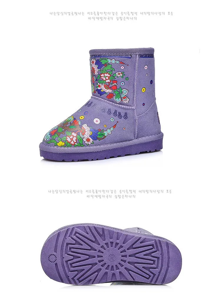 Новые зимние ботинки для девушки на молнии, модная дизайнерская Брендовая обувь с мехом, зимние сапоги средней длины для детей 3-11 лет