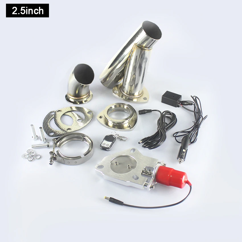 2 5inch 63mm Car Stainless Steel Electric font b Exhaust b font Cutout kit Valve with