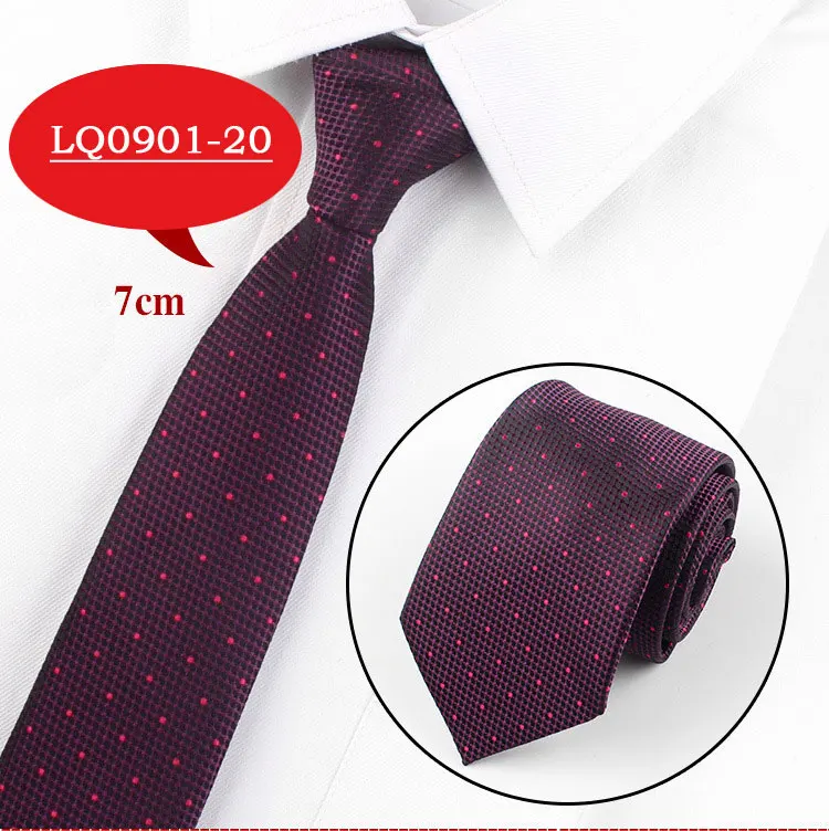 Men Tie Fashion 7cm Classic Luxury Jacquard Woven Neckties Factory Seller Bridegroom Business Wedding Accessories Shirt Neck Tie