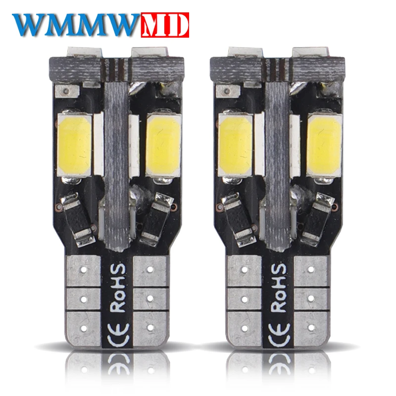 2x T10 W5W 10 led 5630 5730 SMD Canbus безошибочный автомобильный габаритный задний светильник s