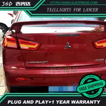 Стайлинга автомобилей чехол для Mitsubishi Lancer задние фонари светодиодные задние лампы ДРЛ + Тормозная + Реверсивный + сигнал автомобильной