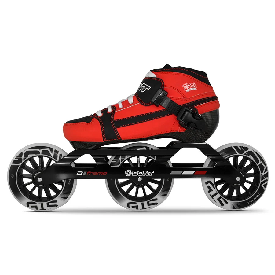 

100% Original Bont Pursuit 2PT 3*100/3*110mm Kid's Speed Inline Skates Heatmoldable Carbon Fiber Size 29-36 Children Patines