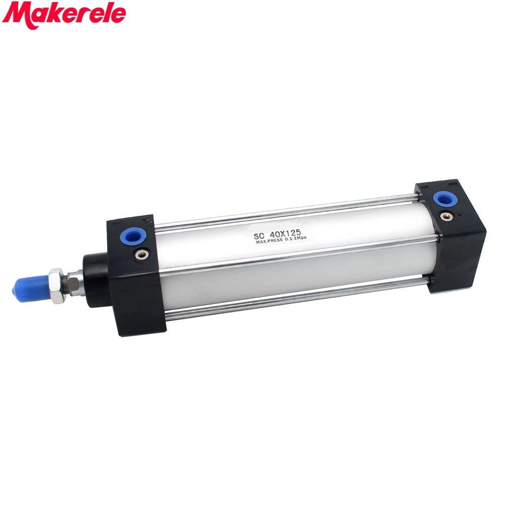 Mini Pneumatic Cylinder Double Acting Air Cylinder Sc40 125 Free Shipping 40mm Bore 125mm Stroke Makerele Pneumatic Parts Aliexpress