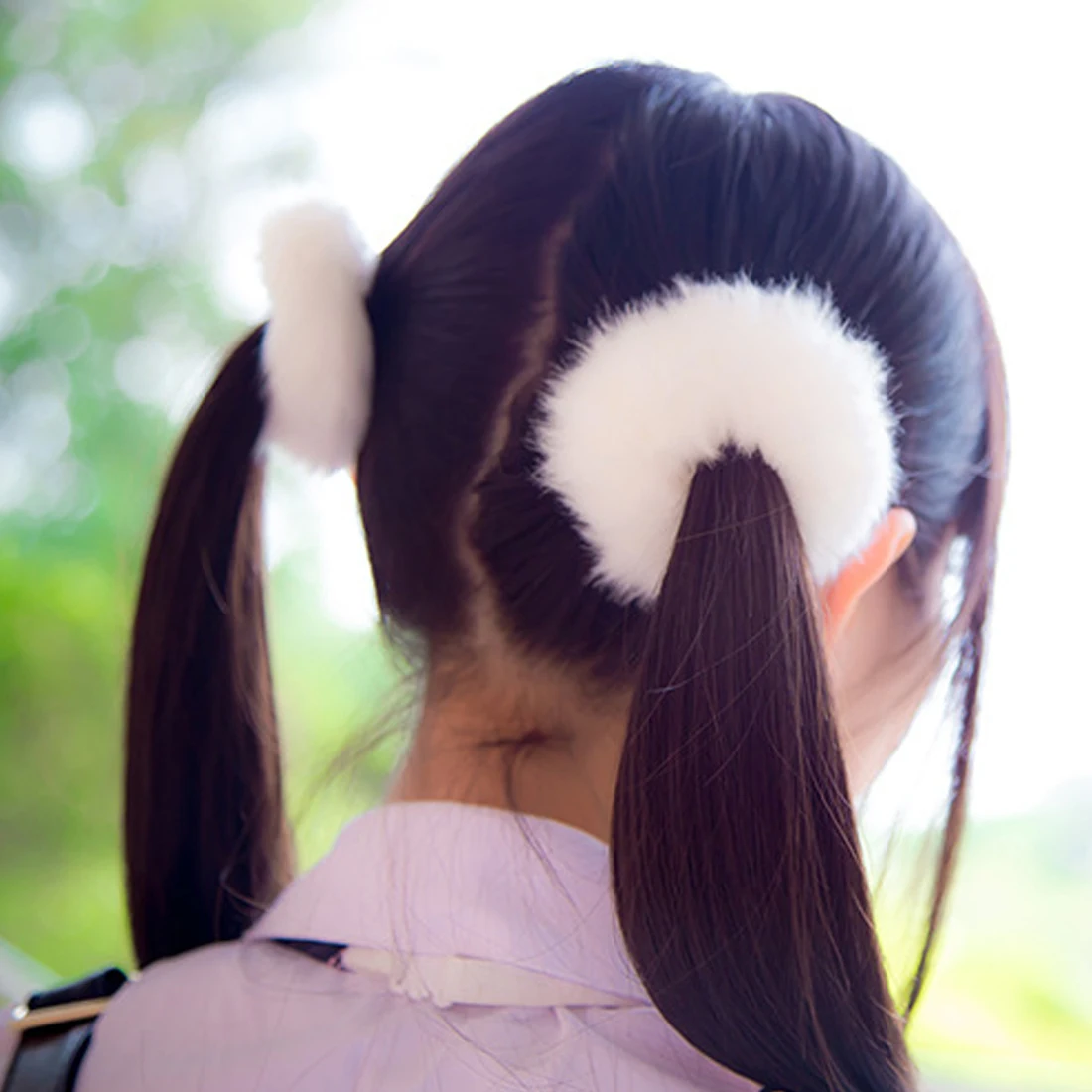 Милые Мода теплые мягкие Для женщин девушки Hairband поддельные меха кролика резинки для волос для девочек аксессуары для волос Резиновая