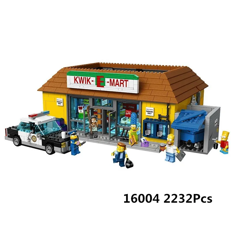 

New LEPIN 16004 2232Pcs the Simpsons KWIK-E-MART Action Model Building Block Bricks Compatible 71016 Boy Gift