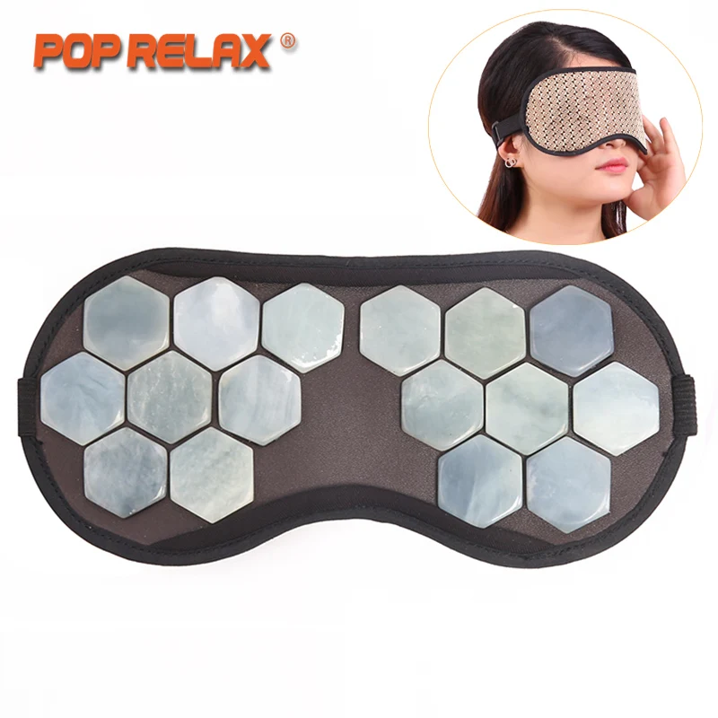 POP RELAX Natural Jade Eye Mask For Sleeping On Airplane Physiotherapy