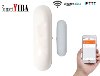 

SmartYIBA APP Remote Control Wifi Wireless Magnetic Door Window Sensor Detector Door Contact Detect Door Close Open APP Alerts