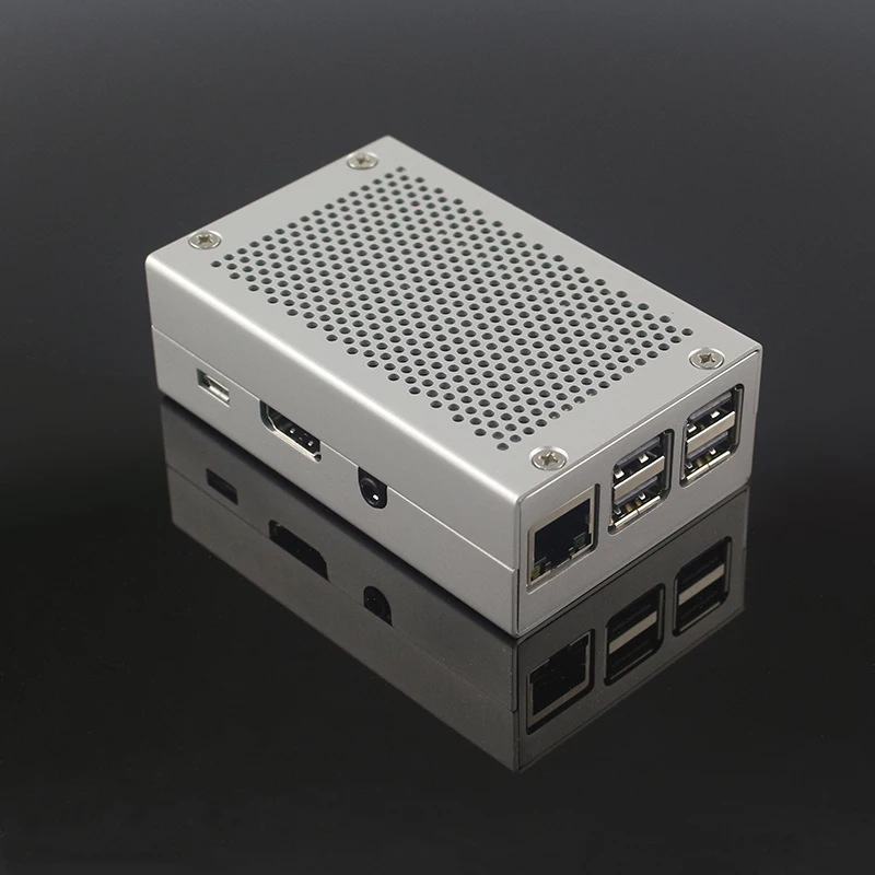 Для Raspberry Pi 3 чехол алюминиевый чехол серебристый металлический корпус совместим с Raspberry Pi 3 Model B 3B Plus