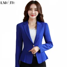 LXMSTH весна корейский формальный приталенный жакет пиджак белый воротник тонкий оборки работы блейзер для женщин блейзеры для офиса женский 4XL