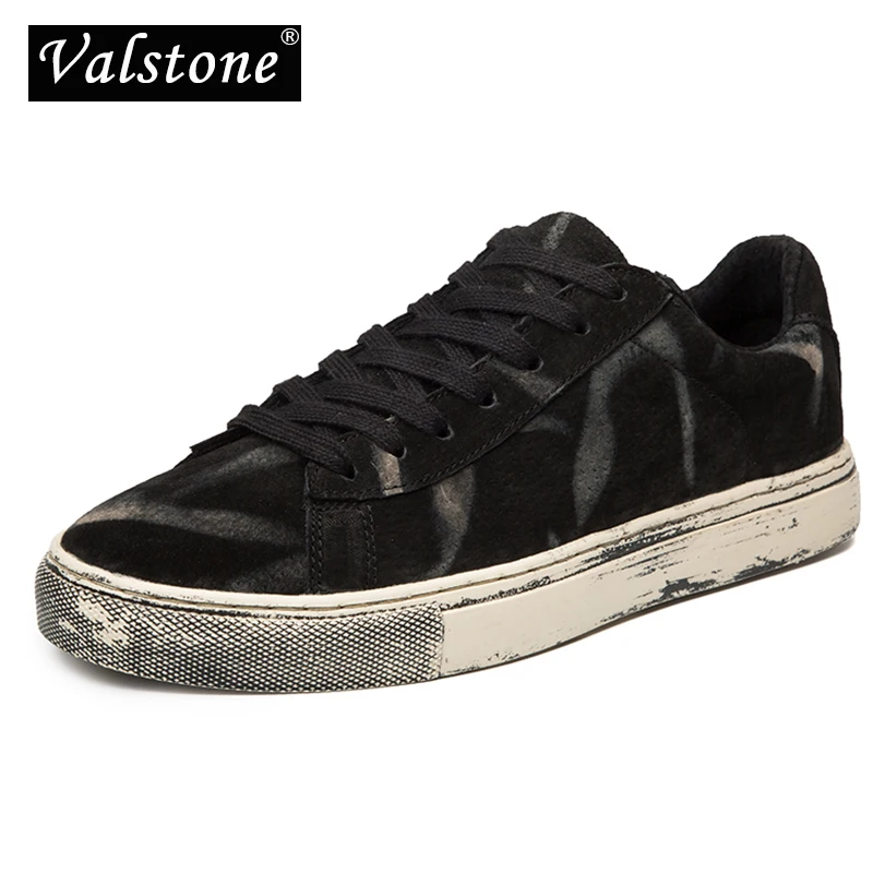 

Valstone 2018 Luxury Genuine Leather Sneakers Men Autumn Casual shoes Natural Rubber footwear fashion hip hop street shoes homme