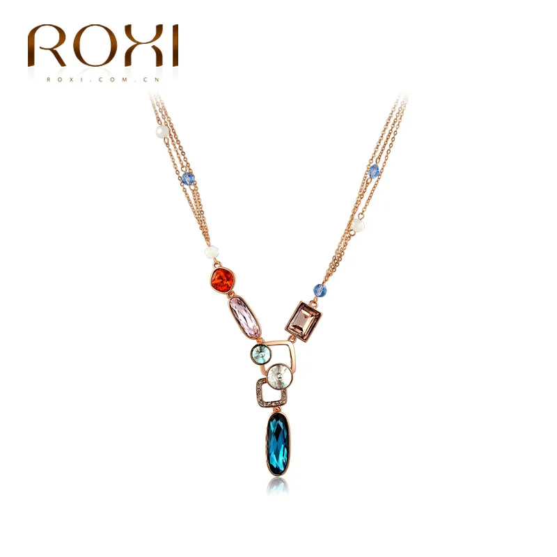 

Europe and the United States foreign trade jewelry rose gold necklace hot sale high-end necklace women wholesale alloy